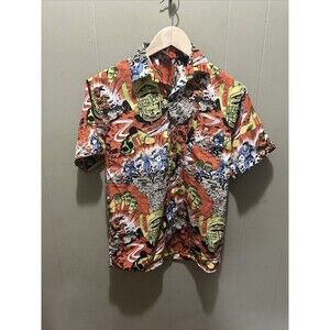 Vintage Maxx Boyz Fantastic 4 All Over Print Button Up Shirt Sz Large 14-16 HTF